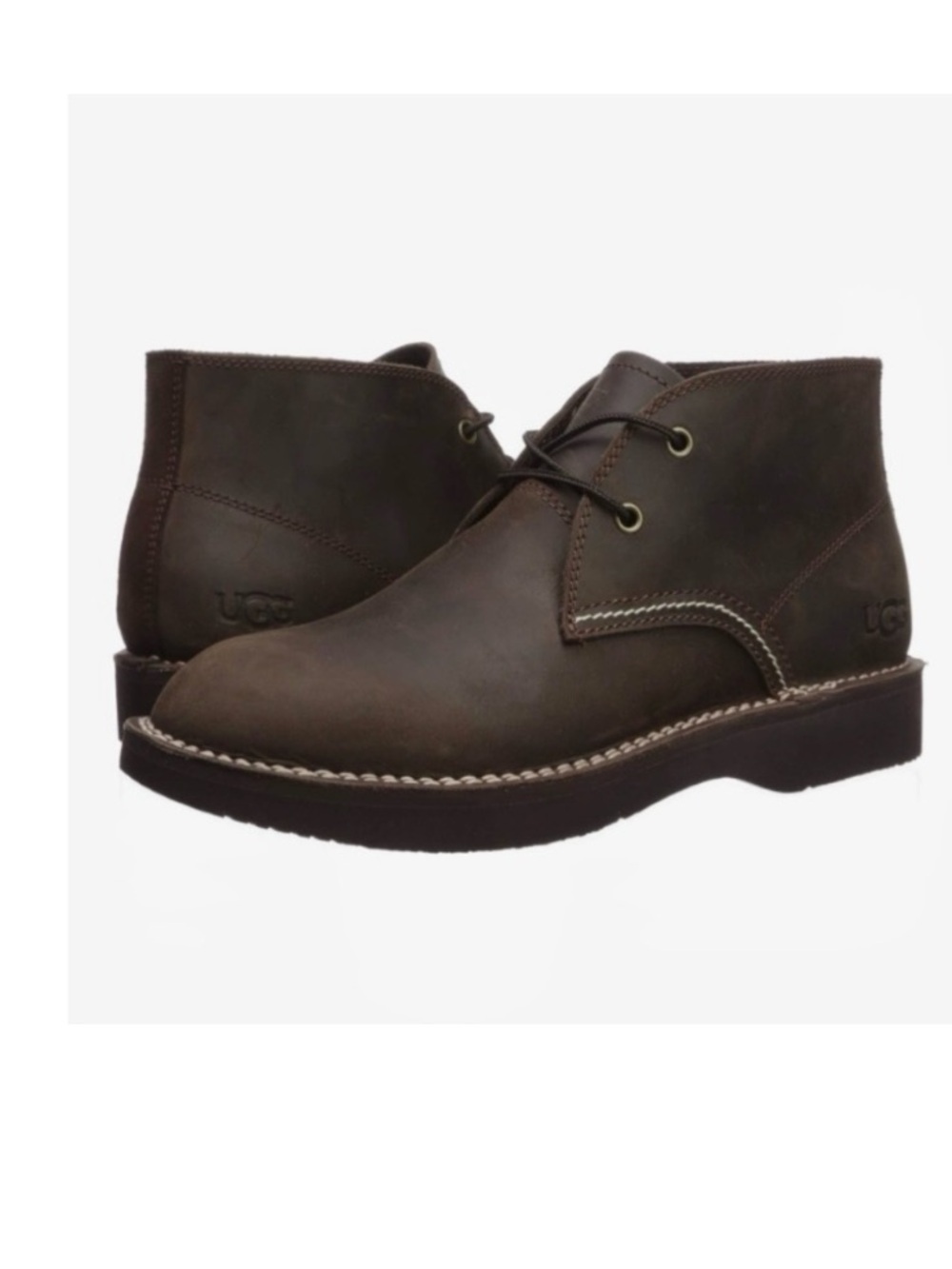 New UGG Camino Waterproof Chukka Boots Men’s 13 Grizzly Brown Leather Lace Up